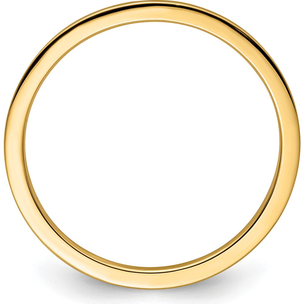 14K Yellow Gold 1.2mm Flat Polished Stackable Band for Women - Size 4.5 by 0
