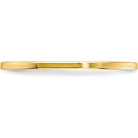 14K Yellow Gold 1.2mm Flat Polished Stackable Band Size 7 by 0