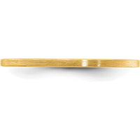 14K Yellow Gold 1.2mm Flat Satin Stackable Band for Women - Size 8 by 0