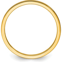 14K Yellow Gold 1.2mm Flat Satin Stackable Band - Size 9.5 by 0