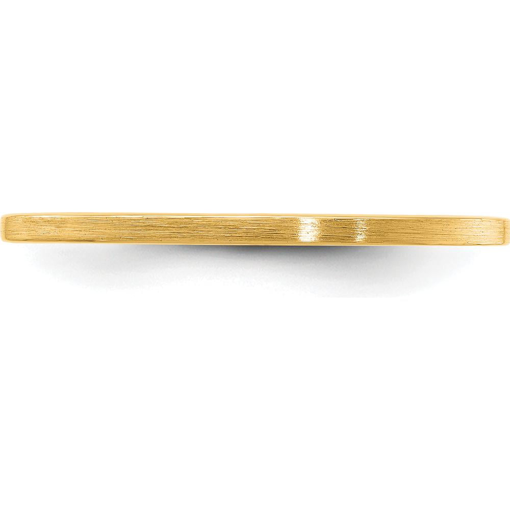 14K Yellow Gold 1.2mm Satin Flat Stackable Band - Size 5 by 0
