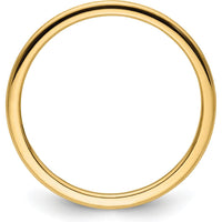 14K Yellow Gold 1.2mm Satin Half Round Stackable Band Ring - Size 10 by 0