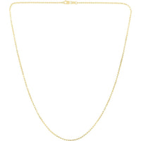 14K Yellow Gold 1.3mm French Cable Chain Necklace - 20" Polished Finish by Orozza Fine Jewelry