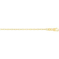 14K Yellow Gold 1.3mm French Cable Chain Necklace - 20" Polished Finish by Orozza Fine Jewelry