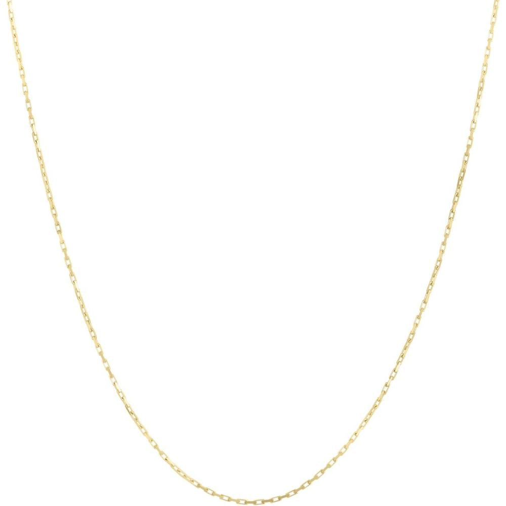 14K Yellow Gold 1.3mm French Cable Chain Necklace - 20" Polished Finish by Orozza Fine Jewelry