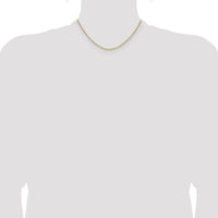 14K Yellow Gold 1.4mm Diamond-Cut Forzantine Cable Chain Necklace - 16 Inches by Oro Pregiato
