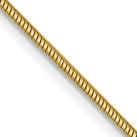 14K Yellow Gold 1.4mm Round Snake Chain Necklace with Lobster Clasp - Timeless Elegance by 0