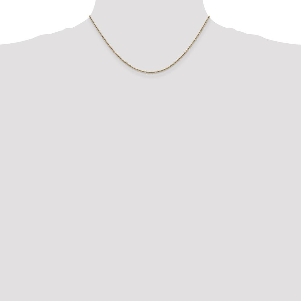 14K Yellow Gold 1.4mm Round Snake Chain Necklace with Lobster Clasp - Timeless Elegance by 0