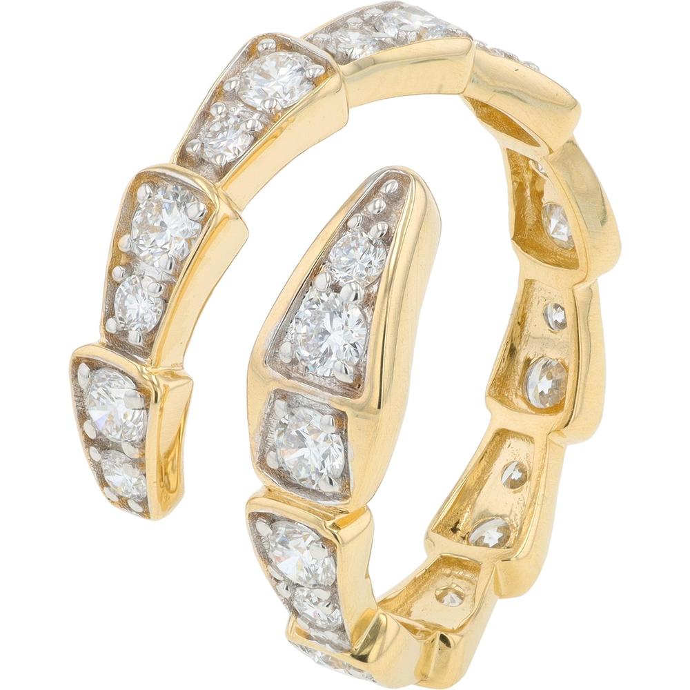 14K Yellow Gold 1.50 Carat Total Carat Weight Lab Grown Diamond Bypass Ring