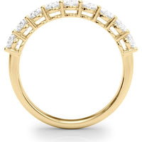 14K Yellow Gold 1.50 Carats Lab Diamond 9 Stone Band Oval Ring - Size 7 by Robinson's Jewelers
