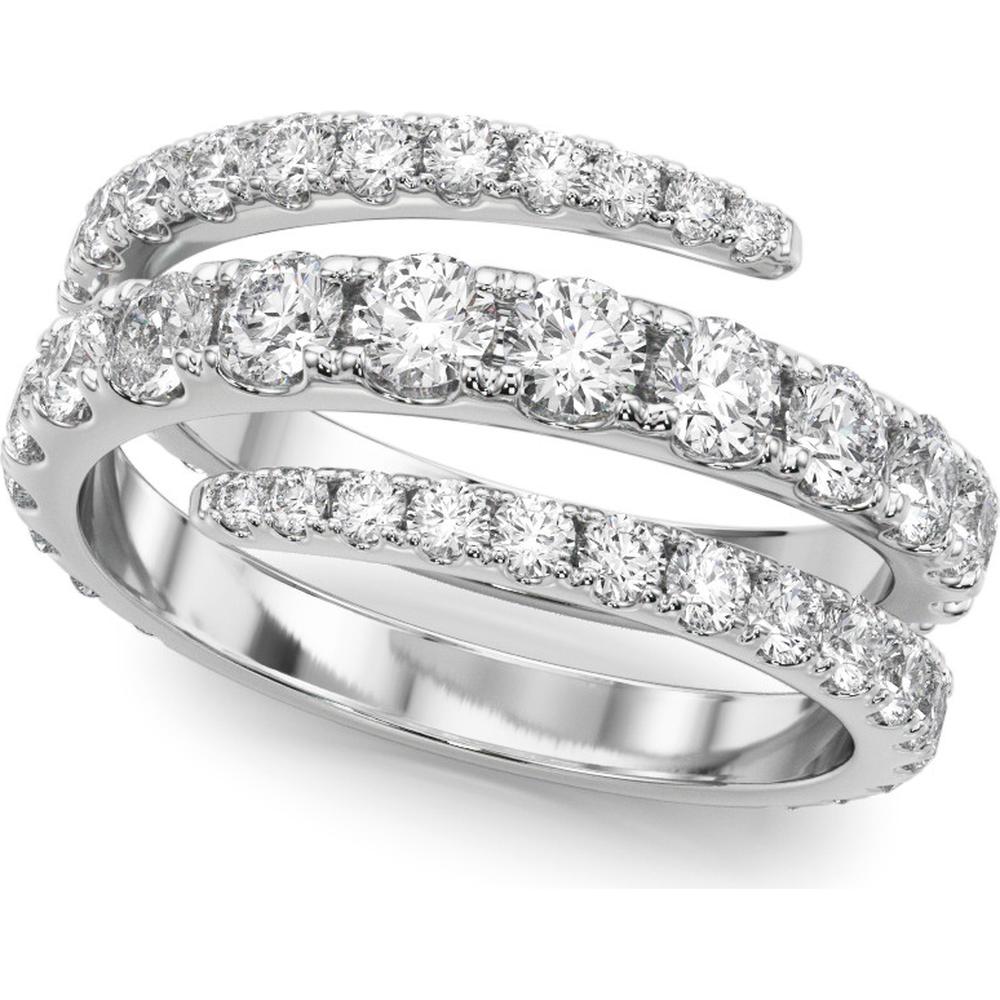 14K Yellow Gold 1.50 Carats Lab Diamond Split Shank Swirl Band - Size 7 by Robinson's Jewelers