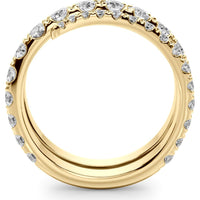 14K Yellow Gold 1.50 Carats Lab Diamond Split Shank Swirl Band - Size 7 by Robinson's Jewelers