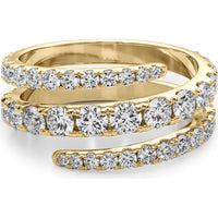 14K Yellow Gold 1.50 Carats Lab Diamond Split Shank Swirl Band - Size 7 by Robinson's Jewelers