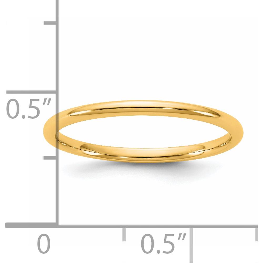 14K Yellow Gold 1.5mm Comfort Fit Domed Wedding Band by Luciano & Cie