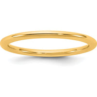 14K Yellow Gold 1.5mm Comfort Fit Domed Wedding Band - Solid Polished Design by Luciano & Cie