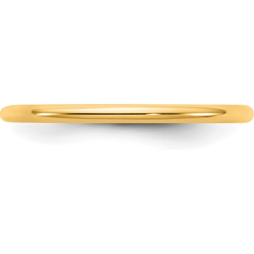 14K Yellow Gold 1.5mm Comfort Fit Domed Wedding Band - Solid Polished Design by Luciano & Cie