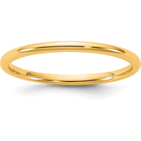 14K Yellow Gold 1.5mm Comfort Fit Domed Wedding Band - Unisex by Luciano & Cie