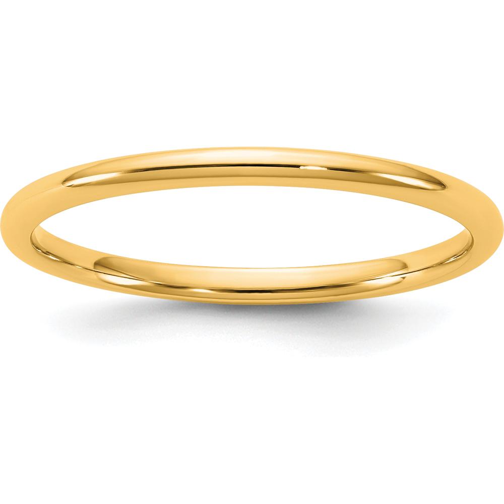 14K Yellow Gold 1.5mm Comfort Fit Domed Wedding Band - Unisex by Luciano & Cie
