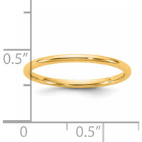 14K Yellow Gold 1.5mm Comfort Fit Domed Wedding Band - Unisex by Luciano & Cie