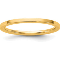 14K Yellow Gold 1.5mm Comfort Fit Flat Wedding Band for Men and Women by Luciano & Cie