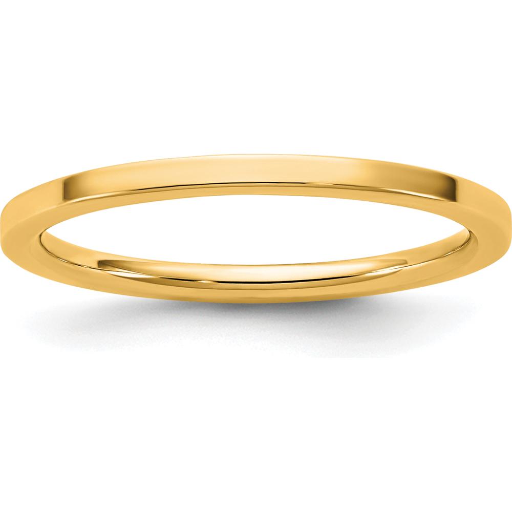 14K Yellow Gold 1.5mm Comfort Fit Flat Wedding Band for Men and Women by Luciano & Cie
