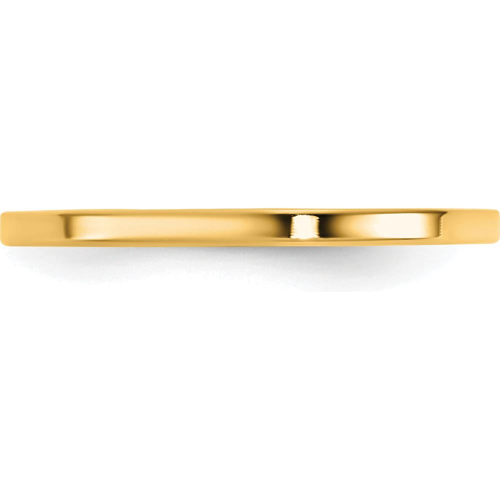 14K Yellow Gold 1.5mm Comfort Fit Flat Wedding Band for Men and Women by Luciano & Cie