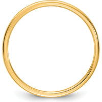 14K Yellow Gold 1.5mm Flat Band - Polished Finish - Size 12 by Luciano & Cie