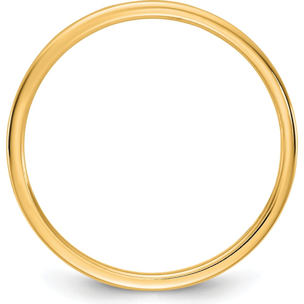 14K Yellow Gold 1.5mm Flat Band - Polished Finish - Size 12 by Luciano & Cie