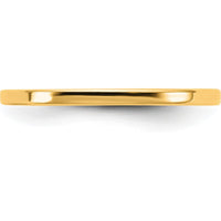 14K Yellow Gold 1.5mm Flat Band - Polished Finish - Size 12 by Luciano & Cie