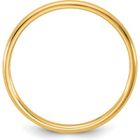 14K Yellow Gold 1.5mm Half Round Polished Band Ring by Luciano & Cie