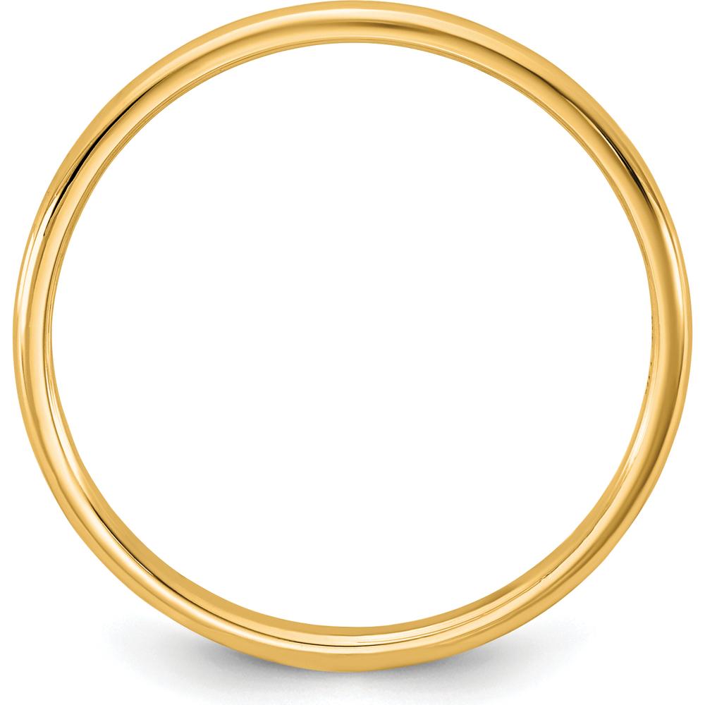 14K Yellow Gold 1.5mm Half Round Polished Band Ring by Luciano & Cie