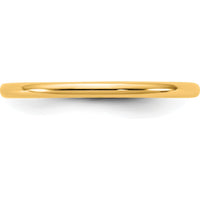 14K Yellow Gold 1.5mm Half Round Polished Band Ring by Luciano & Cie