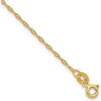 14K Yellow Gold 1.5mm Mariners Link Chain Bracelet - 10 inches by Oro Pregiato