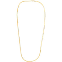 14K Yellow Gold 1.5mm Polished Beveled Herringbone Chain Necklace - 8" by Orozza Fine Jewelry