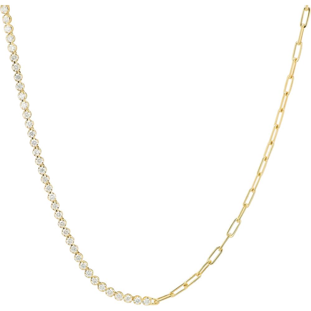 14K Yellow Gold 1.80 Total Carat Weight Diamond Split Necklace