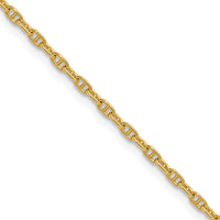 14K Yellow Gold 1.8mm Mariners Link Chain - 16 Inches by Oro Pregiato