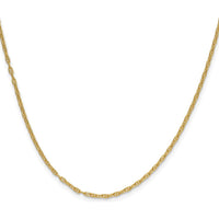 14K Yellow Gold 1.8mm Mariners Link Chain - 16 Inches by Oro Pregiato
