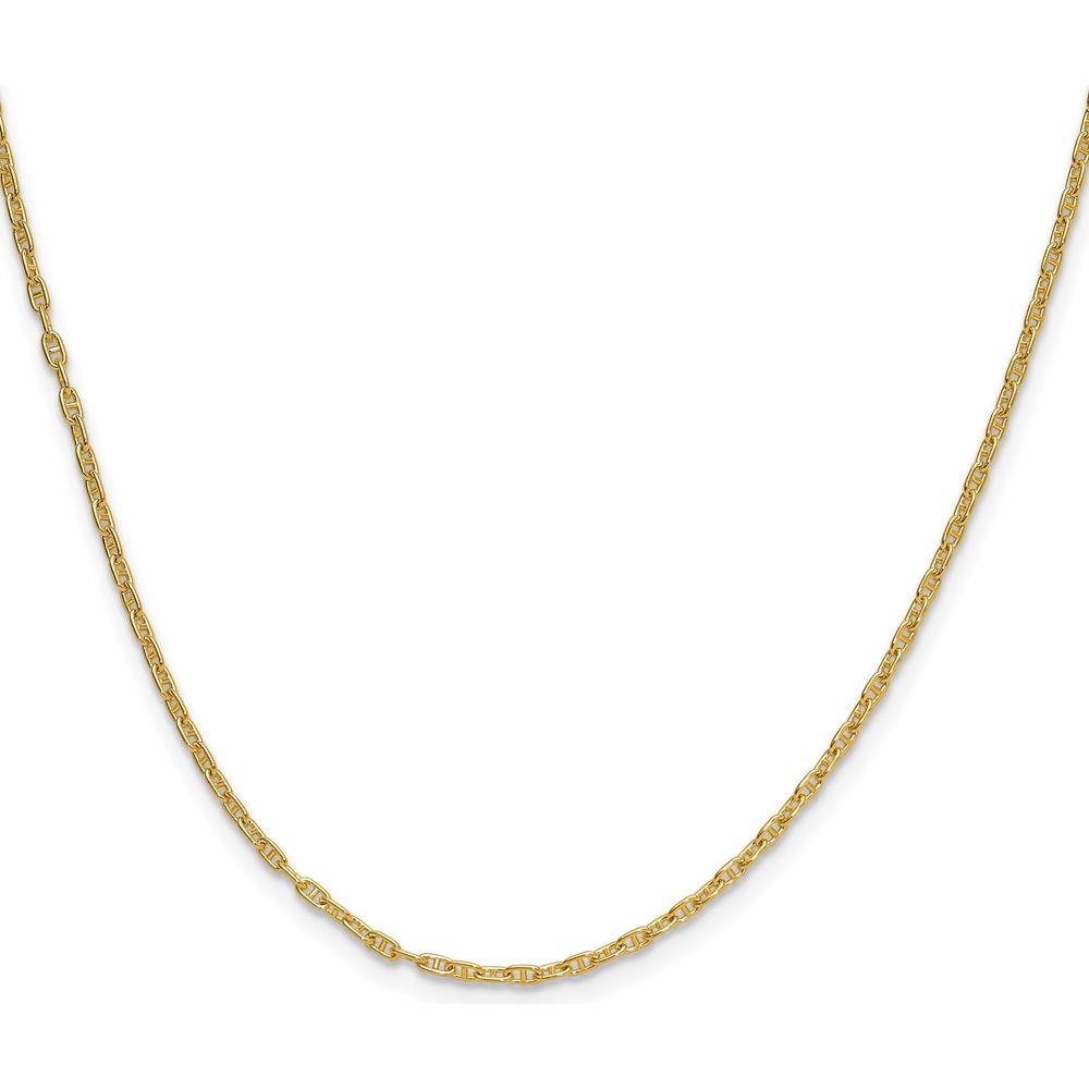14K Yellow Gold 1.8mm Mariners Link Chain - 16 Inches by Oro Pregiato