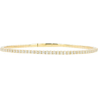 14K Yellow Gold 1 Carat Diamond Bangle