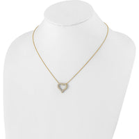 14K Yellow Gold 1 Carat Diamond Heart Necklace - 20 Round Diamonds, 18" Cable Chain by Monteluci Fine Jewelry