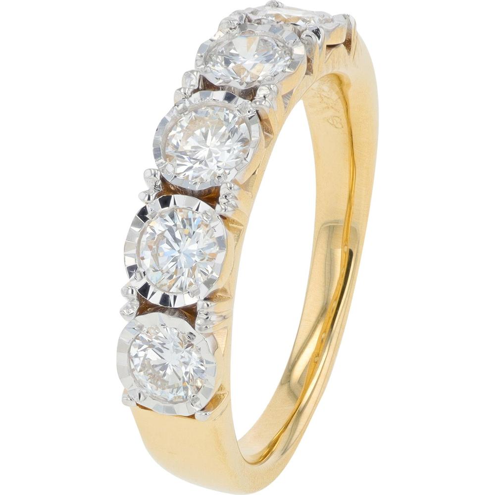 14K Yellow Gold 1 Carat Lab Grown Diamond Band Ring
