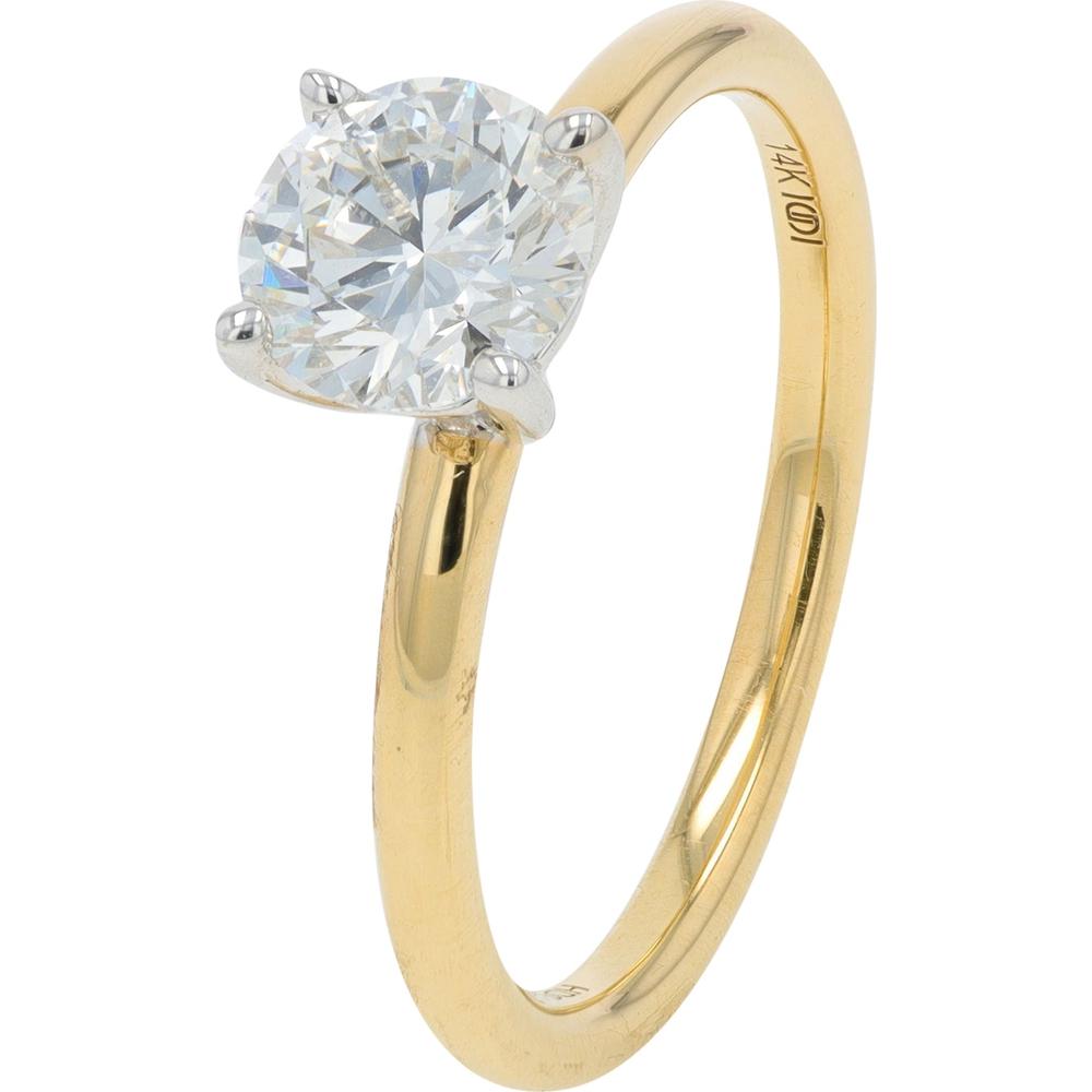 14K Yellow Gold 1 Carat Lab Grown Diamond Engagement Ring - 1.00 Carat Total Diamond Weight