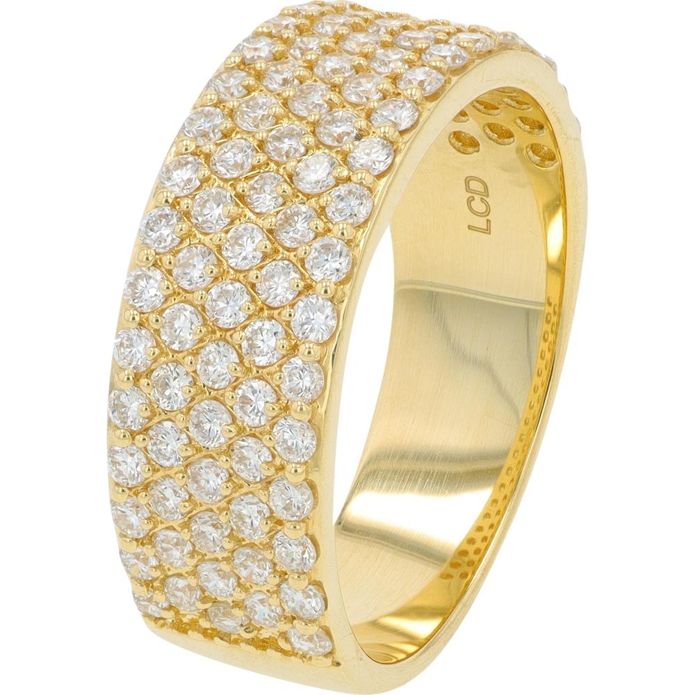 14K Yellow Gold 1 Carat Lab Grown Diamond Eternity Band - 1.00 Carat Total Diamond Weight