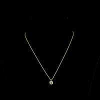 14K Yellow Gold 1 Carat Round Brilliant Lab Diamond Solitaire Pendant Necklace - E-F Color, VS1 Clarity - Covaloro Fine Jewelry