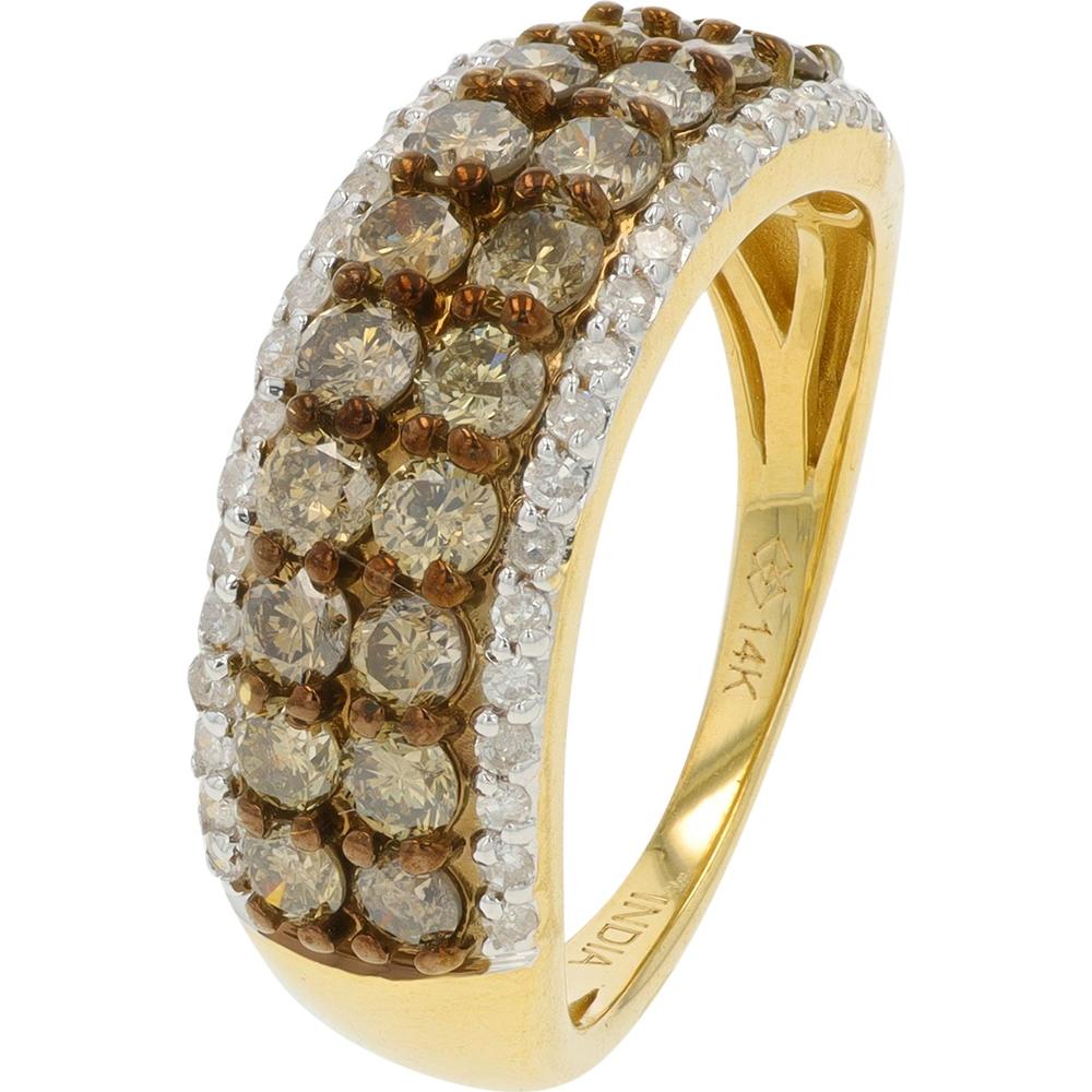 14K Yellow Gold 1 Carat Total Weight Diamond Band Ring