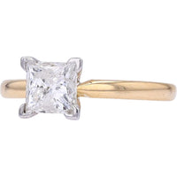 14K Yellow Gold 1 Carats Princess Cut Diamond Engagement Ring
