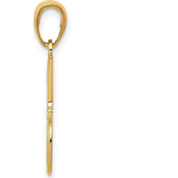14K Yellow Gold #1 DAD Charm Pendant - Bold Sentimental Design by Oro Pregiato