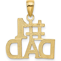 14K Yellow Gold #1 DAD Charm Pendant - Bold Sentimental Design by Oro Pregiato