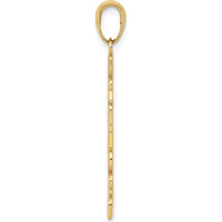 14K Yellow Gold "#1 Grandpa" Pendant - Solid Gold Tribute Charm by Oro Pregiato