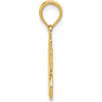 14K Yellow Gold #1 Great Grandmother Themed Pendant Charm - Solid Gold by Oro Pregiato